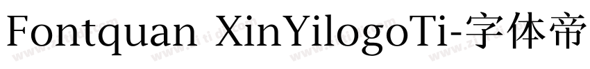 Fontquan XinYilogoTi字体转换